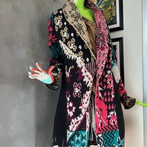 Ivko Hand Knit Sweater Vintage Coat Cardigan Duster